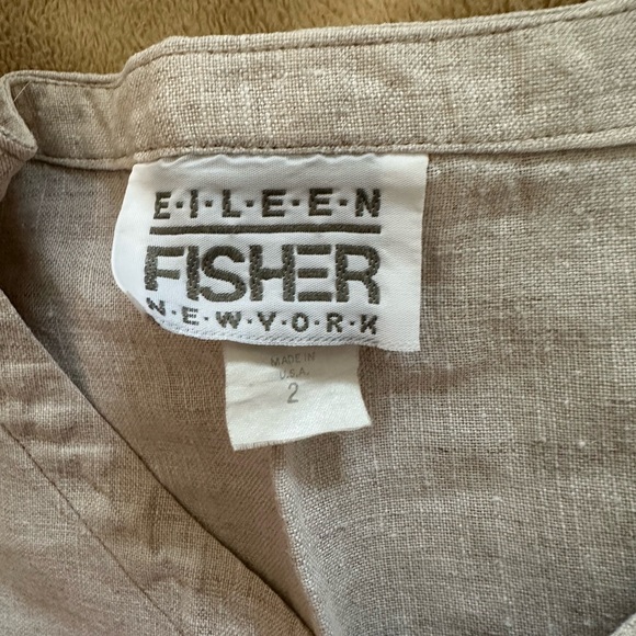 Eileen Fisher Natural Linen Tank Top - Picture 3 of 3